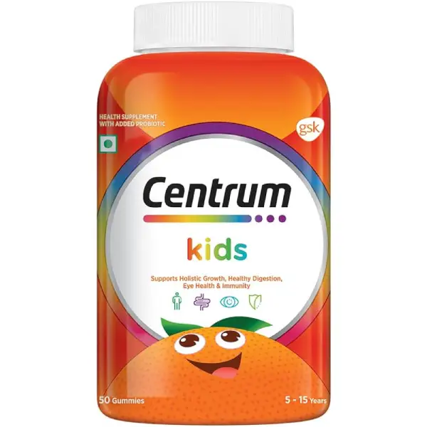 Centrum Kids | Veg Tablets for Growth, Digestion, Eye Health & Immunity | World's No.1 Multivitamin